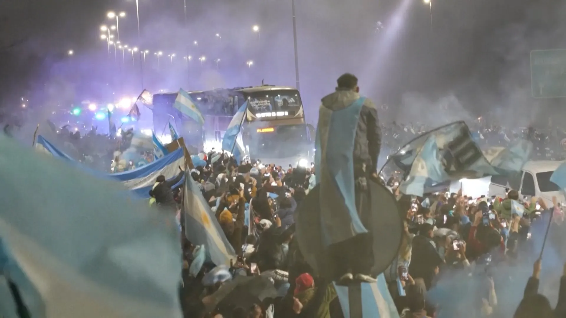 Argentine Footballers Greeted by Enthusiastic Crowds Following World Cup Campaign