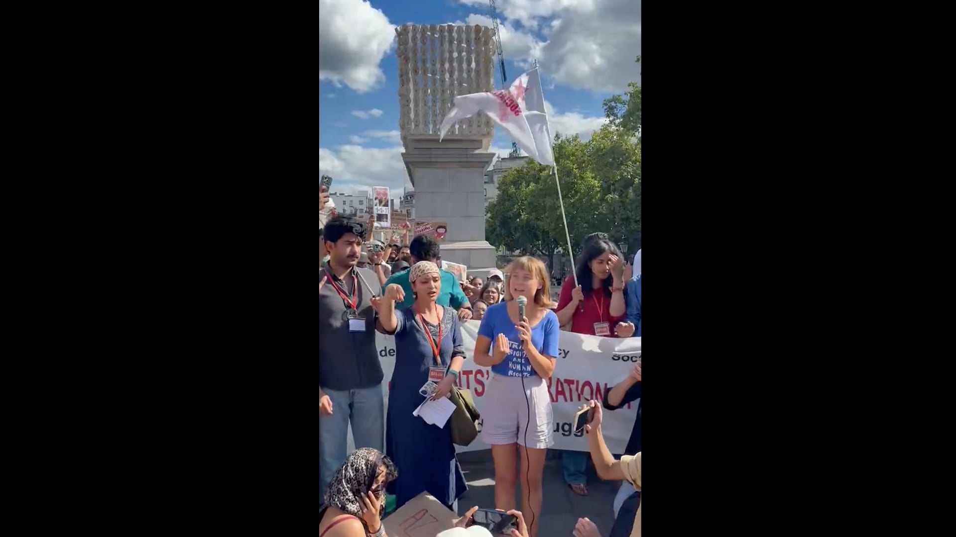 Greta Thunberg Participates in London Protest Supporting Indian Student Activism