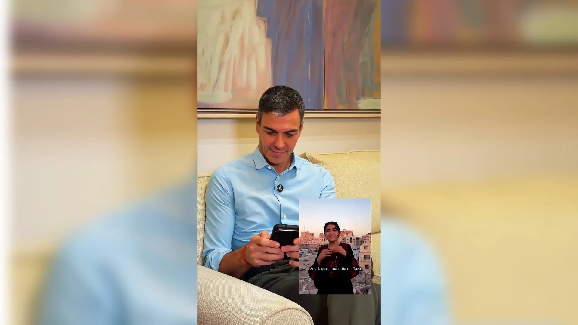 Spanish Prime Minister Acknowledges Gaza Child Artist's Work Promoting Friendship
